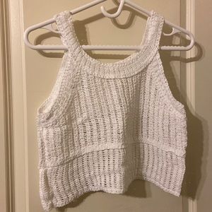 White Crochet Crop Top